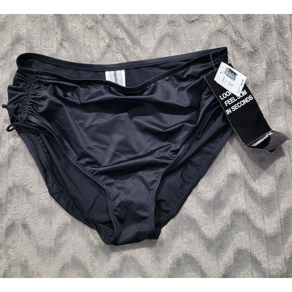 TrimShaper Womens Size 18 Black Bikini Swimsuit Bottoms Slimming NWT